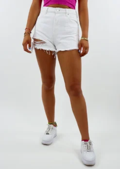 Rollas Jeans Rollas Vamos A La Playa Jean Shorts ★ White