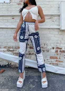 Bailey Rose Old Town Road Pants ★ Navy And White