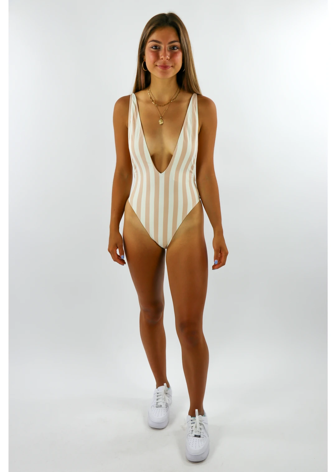 Dippin' Daisy's Swim Baywatch Plunge One Piece ★ Blush And White 9 Dippin' Daisy's Swim Baywatch Plunge One Piece ★ Blush And White