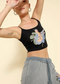 Boys Lie Crave Rose Tank Top ★ Black