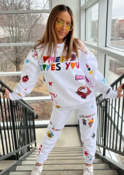 Mayfair Group Mayfair Somebody Loves You Sweatpants ★ White