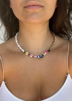 Rock N Rags Candyshop Necklace ★ Yellow Smiley