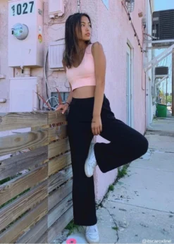 NIKIBIKI Take The Plunge V-Neck Crop Top ★ Peach Best Sellers