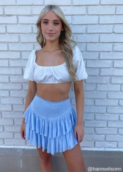 Rock N Rags Sunshine Daydream Skirt ★ Sky Blue