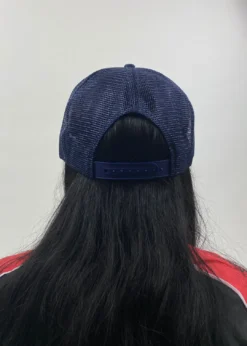 Kova Trucker Hat ★ Social Anxiety Patch On Navy Accessories