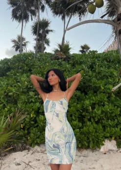 Blue Blush Yummy Mesh Dress ★ Sage