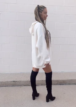Project Social T Sweaters & Sweatshirts Ariana Hoodie Dress ★ Cream
