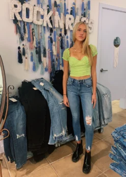 Tic Toc Babygirl Top ★ Lime Tops