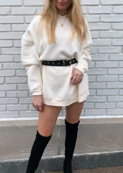 Project Social T Sweaters & Sweatshirts Ariana Hoodie Dress ★ Cream 15 Project Social T Sweaters & Sweatshirts Ariana Hoodie Dress ★ Cream