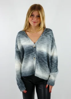 Hem & Thread Glad You Exist Sweater ★ White & Grey Tops