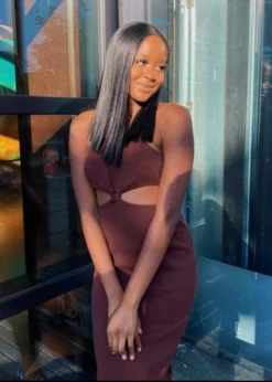 Pepper Mayo Pretty Girl Midi Dress ★ Brown 10 Pepper Mayo Pretty Girl Midi Dress ★ Brown