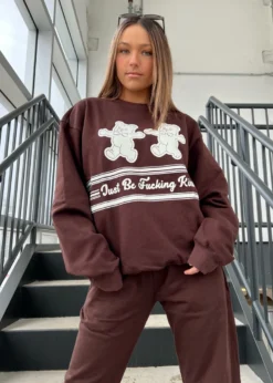 Mayfair Group Mayfair Just Be F*cking Kind Crewneck ★ Brown