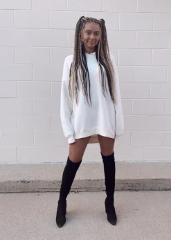 Project Social T Sweaters & Sweatshirts Ariana Hoodie Dress ★ Cream 11 Project Social T Sweaters & Sweatshirts Ariana Hoodie Dress ★ Cream