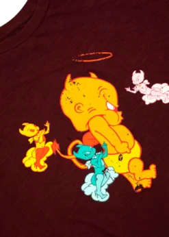 Boys Lie Angry Cupid Boyfriend Tee ★ Burgundy Newness