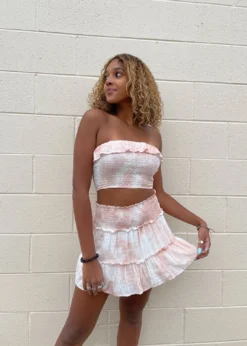 Rock N Rags Staring At The Sun Skirt ★ Blush Bottoms