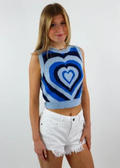 Pretty Garbage Jar Of Hearts Tank ★ Blue Newness