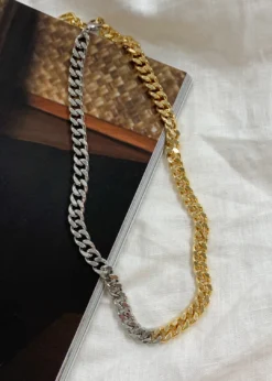 IiShii Designs Accessories Two Tone Chunky Chain Necklace ★ Gold And Silver