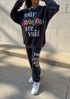 Mayfair Group Mayfair Your Emotions Are Valid Crewneck ★ Charcoal Grey Newness