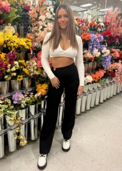 Blue Blush Love Me Or Leave Me Pants ★ Black Bottoms