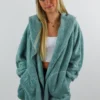 Hem & Thread Best Sellers Fuzzy Jacket ★ Teal 2 Hem & Thread Best Sellers Fuzzy Jacket ★ Teal