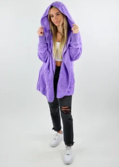 Hem & Thread Best Sellers Fuzzy Jacket ★ Lavender