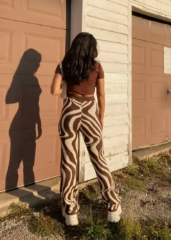 Bailey Rose Wild Side Pants ★ Brown & Cream Swirl