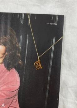 Luxe Group Accessories Old English Initial Necklace ★ Gold