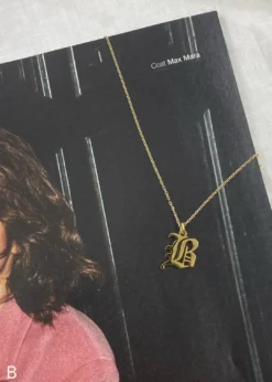 Luxe Group Accessories Old English Initial Necklace ★ Gold