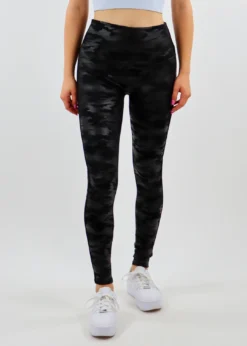 M. Rena Bottoms Camo Faux Leather Leggings ★ Black