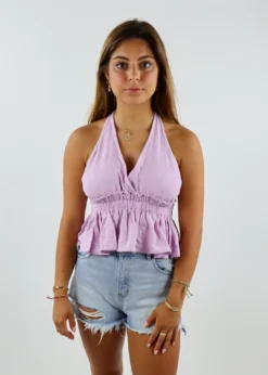 Vintage Havana Tops It's Our Time Halter Top ★ Lavender
