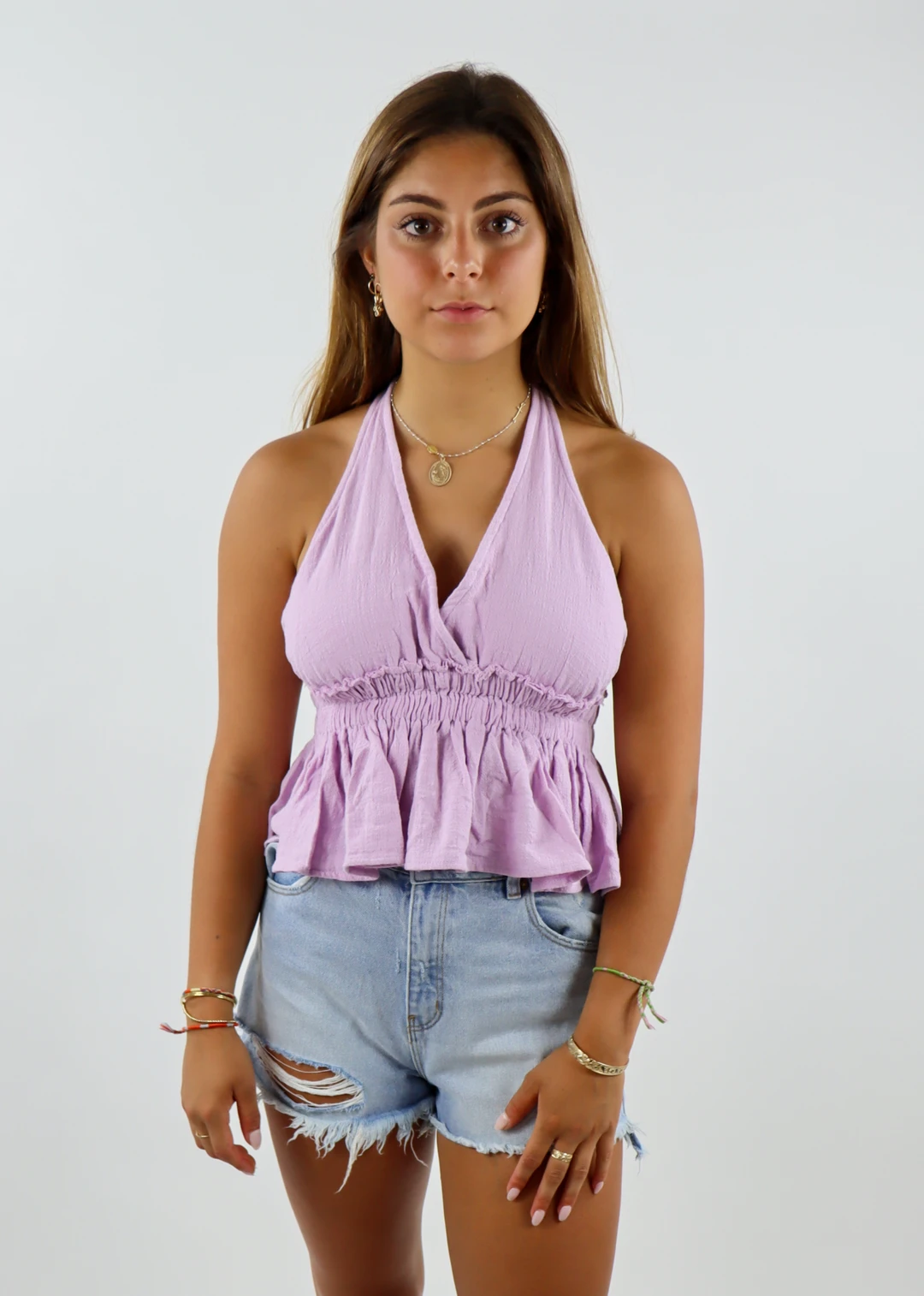 Vintage Havana Tops It's Our Time Halter Top ★ Lavender 3 Vintage Havana Tops It's Our Time Halter Top ★ Lavender