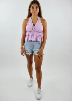 Vintage Havana Tops It's Our Time Halter Top ★ Lavender 9 Vintage Havana Tops It's Our Time Halter Top ★ Lavender