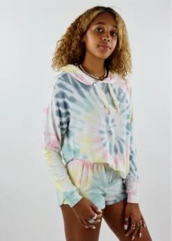 Vintage Havana By Your Side Hoodie ★ Rainbow Tie Dye Tops