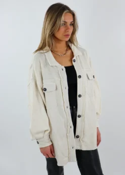 Vintage Havana Tops One Right Now Shacket ★ Cream