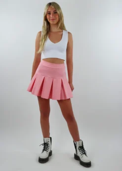 Blue Blush Wish You Would Skater Skirt ★ Pink