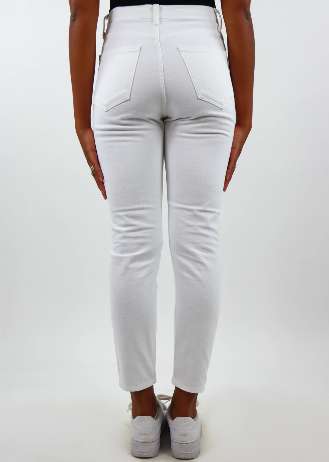 Just Black No Hard Feelings Straight Leg Jeans ★ White Denim Bottoms 6 Just Black No Hard Feelings Straight Leg Jeans ★ White Denim Bottoms