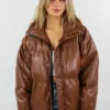 Bailey Rose Woman Like Me Puffer Jacket ★ Brown 2 Bailey Rose Woman Like Me Puffer Jacket ★ Brown