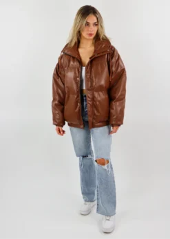Bailey Rose Woman Like Me Puffer Jacket ★ Brown