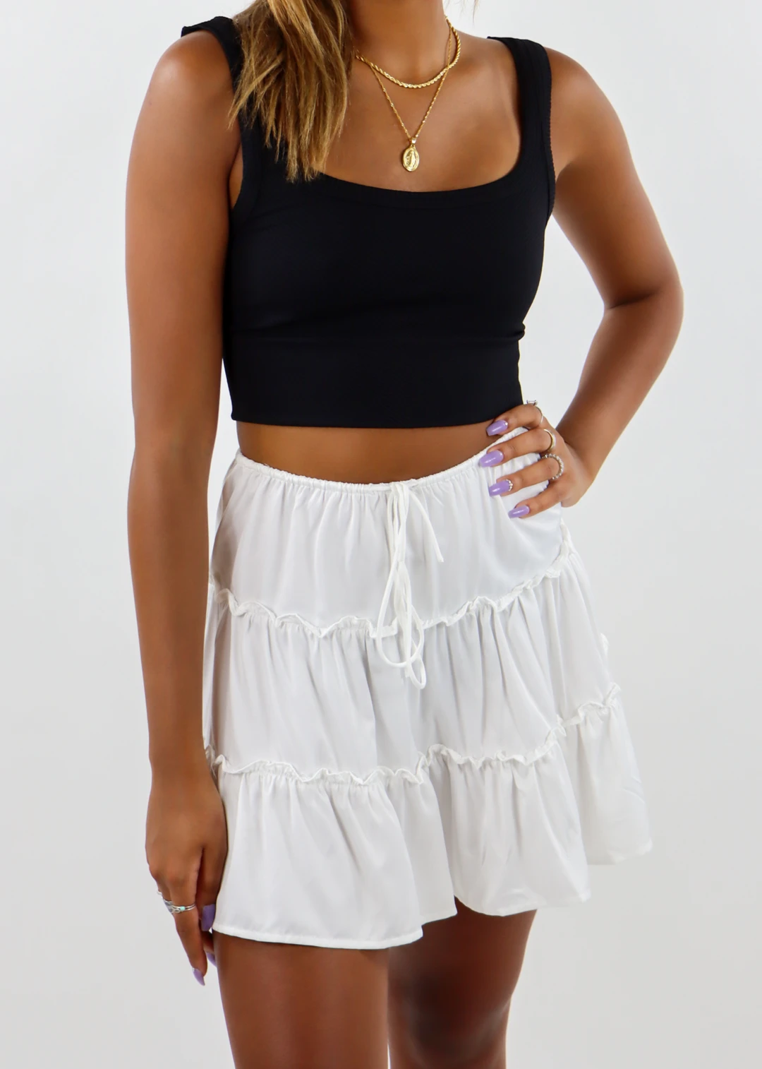 Bailey Rose Bottoms Deja Vu Skirt ★ White 7 Bailey Rose Bottoms Deja Vu Skirt ★ White