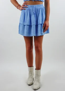 Bailey Rose Dumb Love Skirt ★ Baby Blue Floral