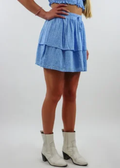 Bailey Rose Dumb Love Skirt ★ Baby Blue Floral