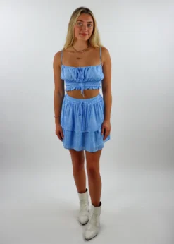 Bailey Rose Dumb Love Skirt ★ Baby Blue Floral 9 Bailey Rose Dumb Love Skirt ★ Baby Blue Floral