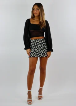 Bailey Rose Post To Be Skirt ★ Black & Tan Checkered Newness