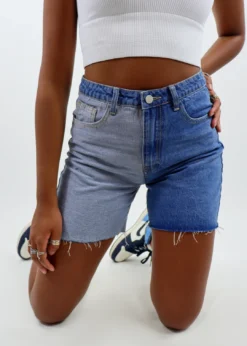 Bailey Rose Malibu Nights Jean Shorts ★ Two Toned