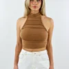 Bailey Rose Plastic Hearts Halter Top ★ Cocoa Tops