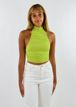 Bailey Rose Tops Plastic Hearts Halter Top ★ Green