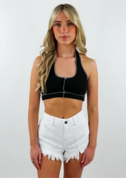 Bailey Rose Tops Best Friend Halter Top ★ Black