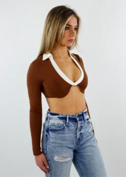 Bailey Rose Lonely Weekend Top ★ Brown & White Tops 15 Bailey Rose Lonely Weekend Top ★ Brown & White Tops