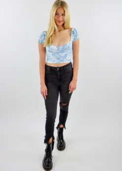 Tic Toc Babygirl Top ★ Blue Tie Dye Tops 9 Tic Toc Babygirl Top ★ Blue Tie Dye Tops