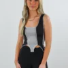 Stevenella Tops Good In Goodbye Tank ★ Grey And Black